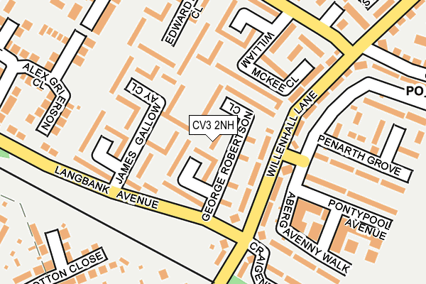 CV3 2NH map - OS OpenMap – Local (Ordnance Survey)