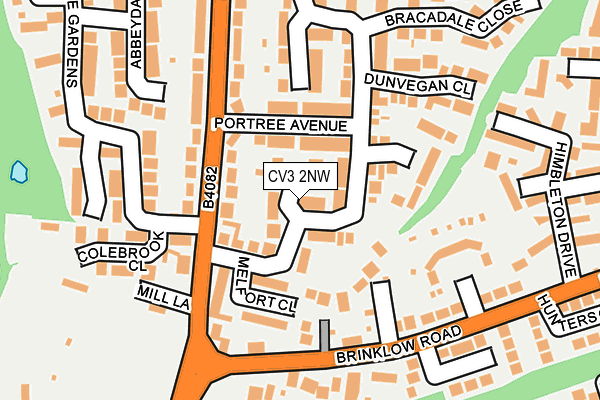 CV3 2NW map - OS OpenMap – Local (Ordnance Survey)