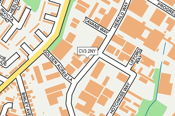 CV3 2NY map - OS OpenMap – Local (Ordnance Survey)