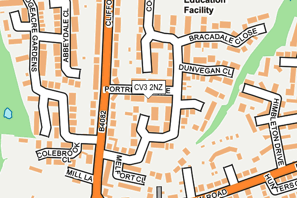 CV3 2NZ map - OS OpenMap – Local (Ordnance Survey)