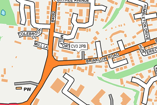 CV3 2PB map - OS OpenMap – Local (Ordnance Survey)