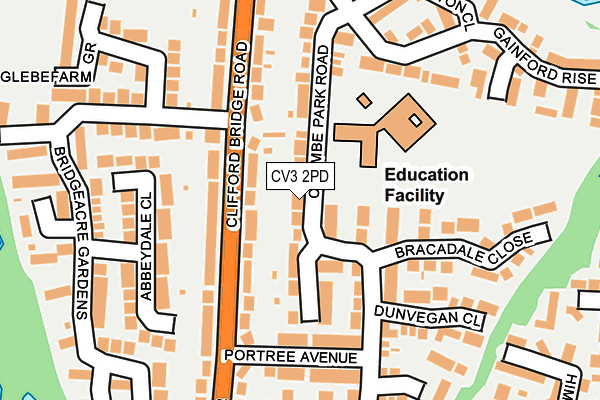 CV3 2PD map - OS OpenMap – Local (Ordnance Survey)