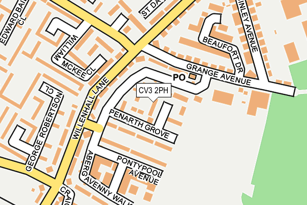 CV3 2PH map - OS OpenMap – Local (Ordnance Survey)