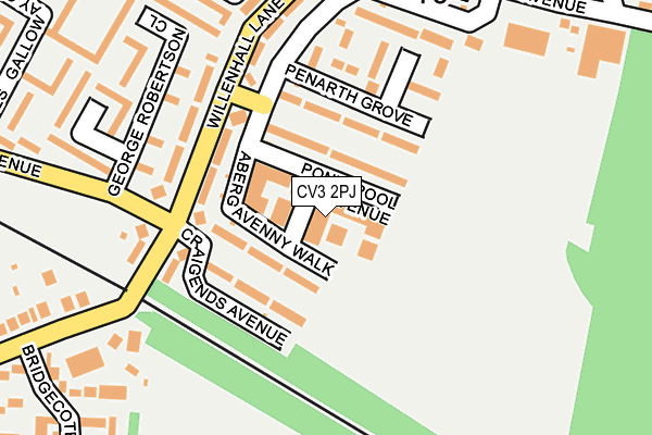 CV3 2PJ map - OS OpenMap – Local (Ordnance Survey)