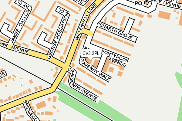 CV3 2PL map - OS OpenMap – Local (Ordnance Survey)