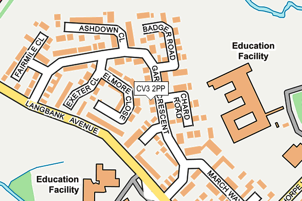 CV3 2PP map - OS OpenMap – Local (Ordnance Survey)