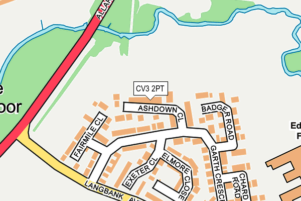 CV3 2PT map - OS OpenMap – Local (Ordnance Survey)
