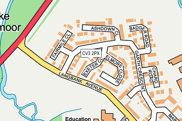 CV3 2PX map - OS OpenMap – Local (Ordnance Survey)
