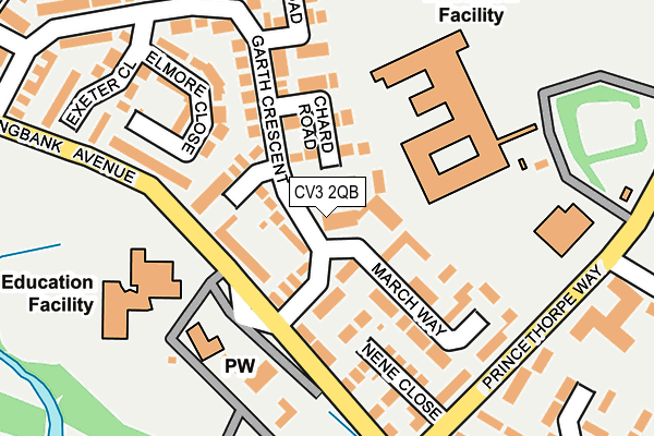 CV3 2QB map - OS OpenMap – Local (Ordnance Survey)