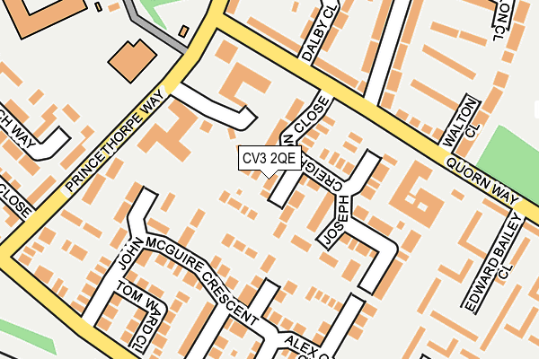 CV3 2QE map - OS OpenMap – Local (Ordnance Survey)