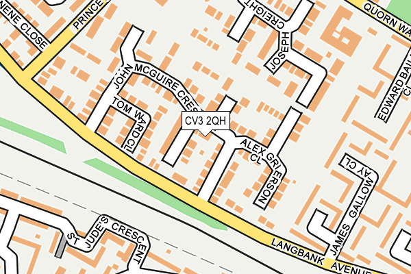 CV3 2QH map - OS OpenMap – Local (Ordnance Survey)