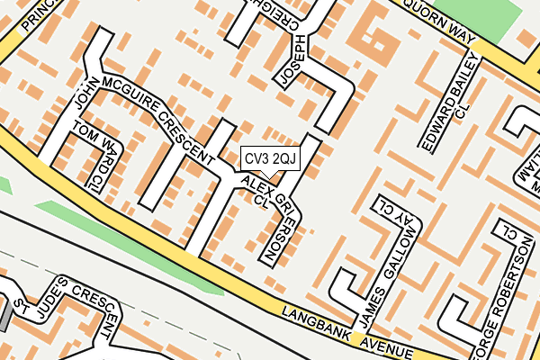 CV3 2QJ map - OS OpenMap – Local (Ordnance Survey)