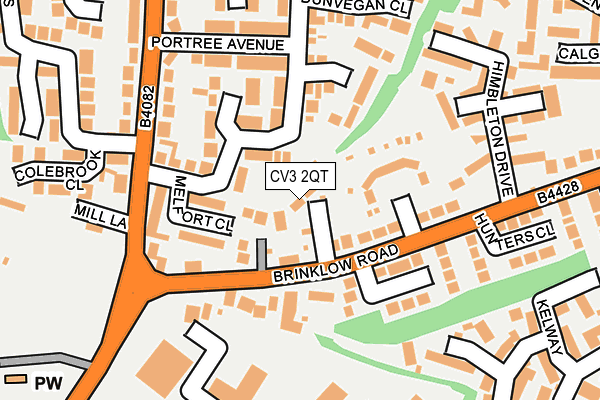 CV3 2QT map - OS OpenMap – Local (Ordnance Survey)