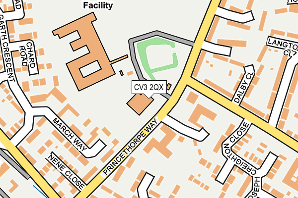 CV3 2QX map - OS OpenMap – Local (Ordnance Survey)