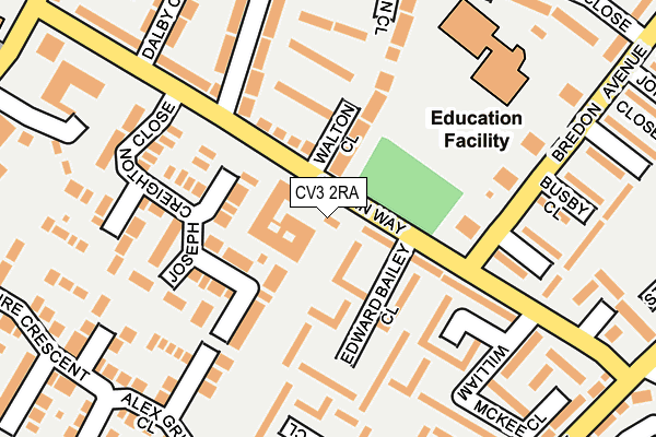CV3 2RA map - OS OpenMap – Local (Ordnance Survey)
