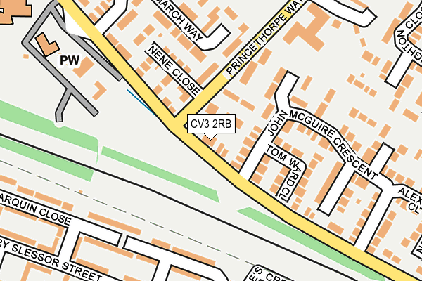 CV3 2RB map - OS OpenMap – Local (Ordnance Survey)