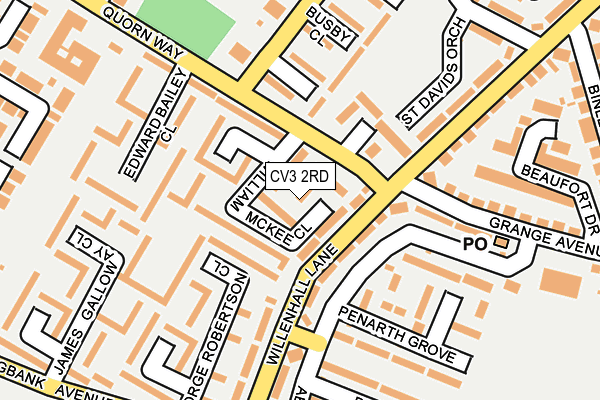 CV3 2RD map - OS OpenMap – Local (Ordnance Survey)