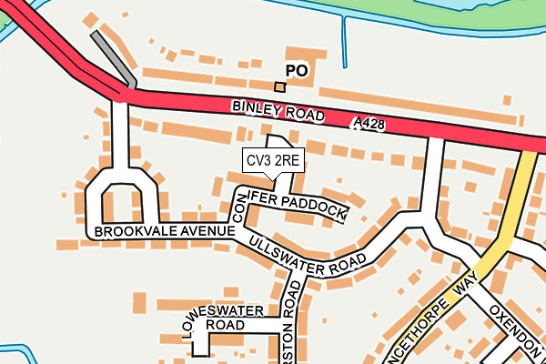 CV3 2RE map - OS OpenMap – Local (Ordnance Survey)