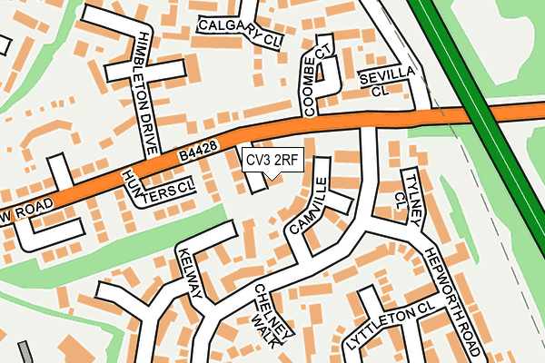 CV3 2RF map - OS OpenMap – Local (Ordnance Survey)