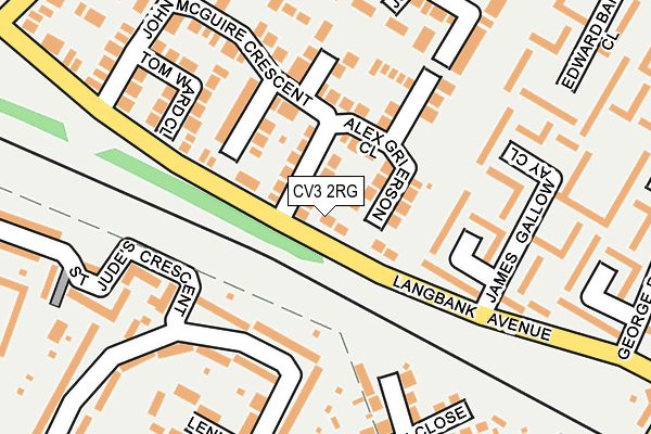 CV3 2RG map - OS OpenMap – Local (Ordnance Survey)