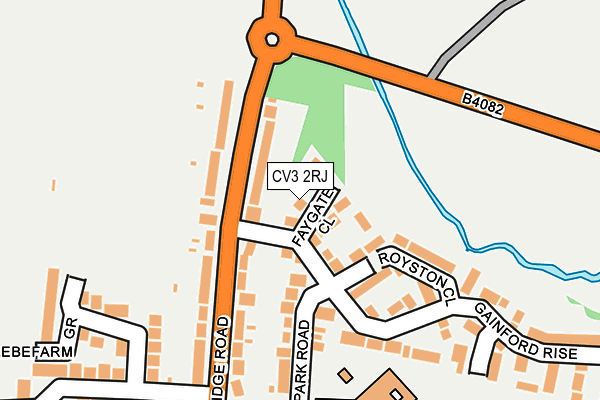 CV3 2RJ map - OS OpenMap – Local (Ordnance Survey)