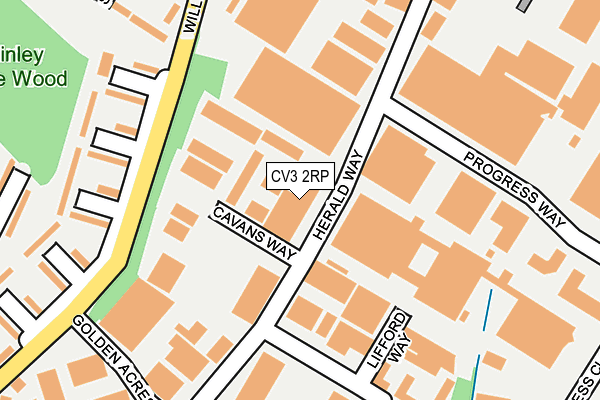 CV3 2RP map - OS OpenMap – Local (Ordnance Survey)