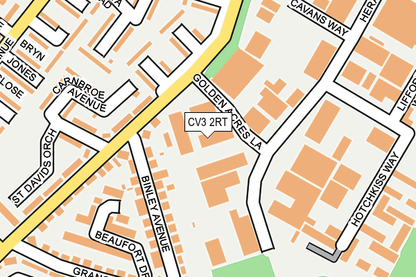 CV3 2RT map - OS OpenMap – Local (Ordnance Survey)