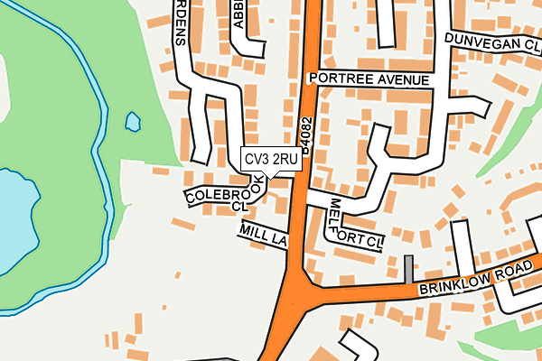 CV3 2RU map - OS OpenMap – Local (Ordnance Survey)