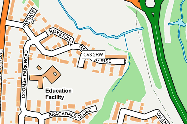 CV3 2RW map - OS OpenMap – Local (Ordnance Survey)