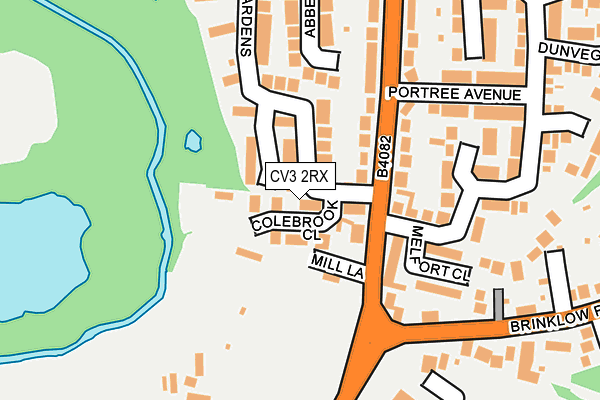 CV3 2RX map - OS OpenMap – Local (Ordnance Survey)