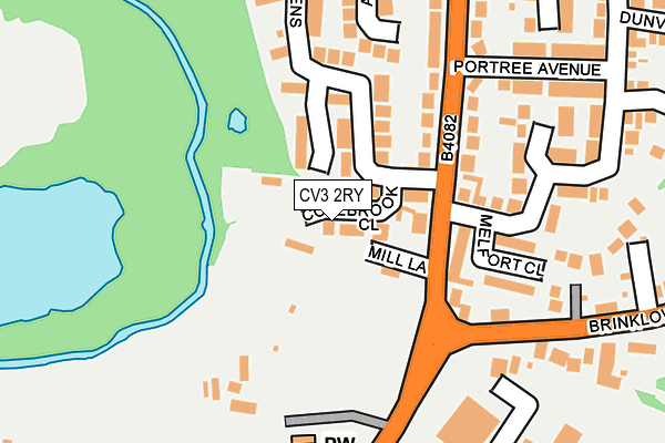 CV3 2RY map - OS OpenMap – Local (Ordnance Survey)