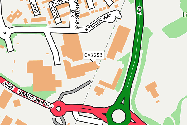 CV3 2SB map - OS OpenMap – Local (Ordnance Survey)