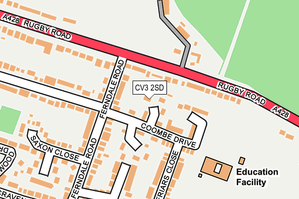 CV3 2SD map - OS OpenMap – Local (Ordnance Survey)