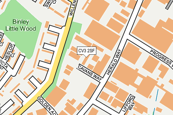 CV3 2SF map - OS OpenMap – Local (Ordnance Survey)