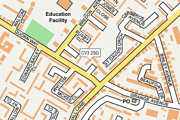 CV3 2SG map - OS OpenMap – Local (Ordnance Survey)