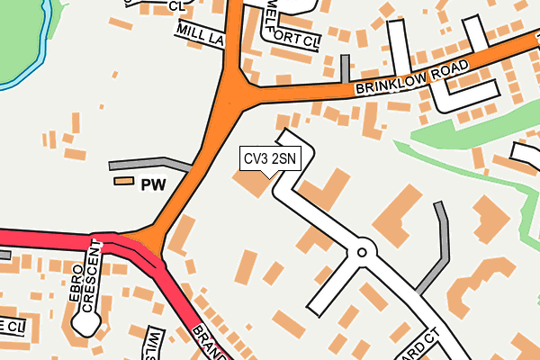 CV3 2SN map - OS OpenMap – Local (Ordnance Survey)