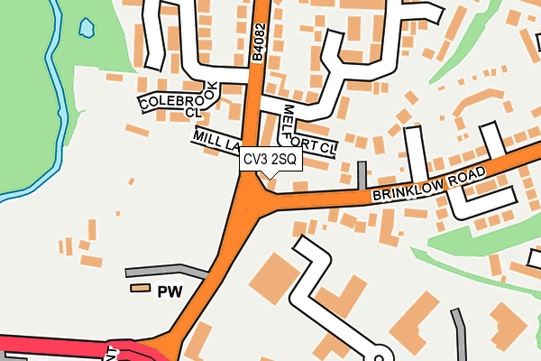 CV3 2SQ map - OS OpenMap – Local (Ordnance Survey)