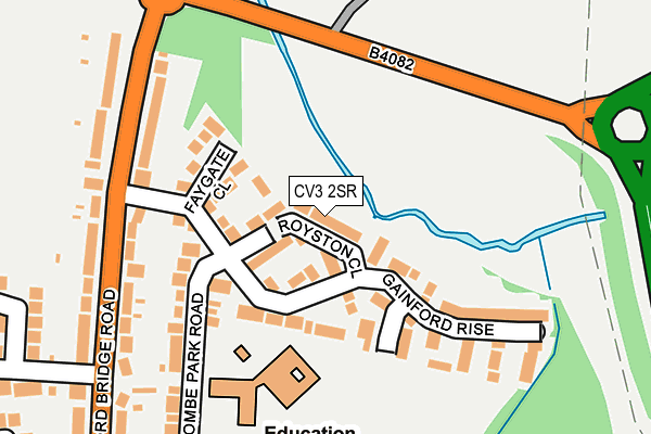 CV3 2SR map - OS OpenMap – Local (Ordnance Survey)