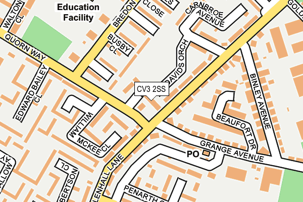 CV3 2SS map - OS OpenMap – Local (Ordnance Survey)