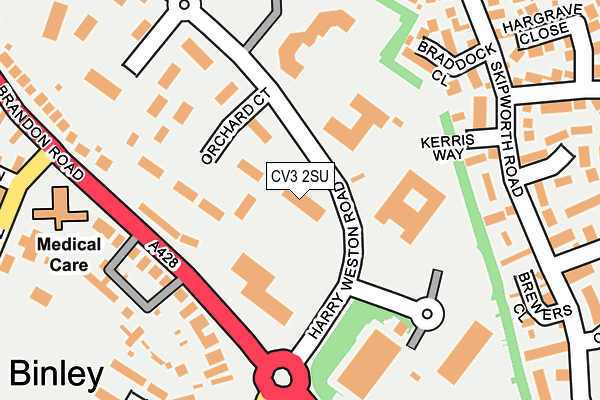 CV3 2SU map - OS OpenMap – Local (Ordnance Survey)