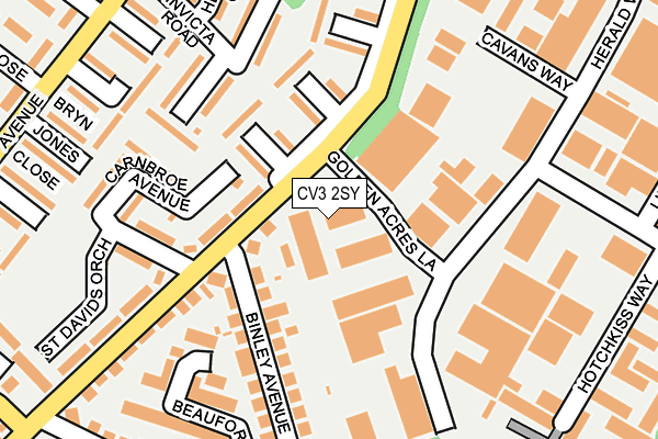 CV3 2SY map - OS OpenMap – Local (Ordnance Survey)