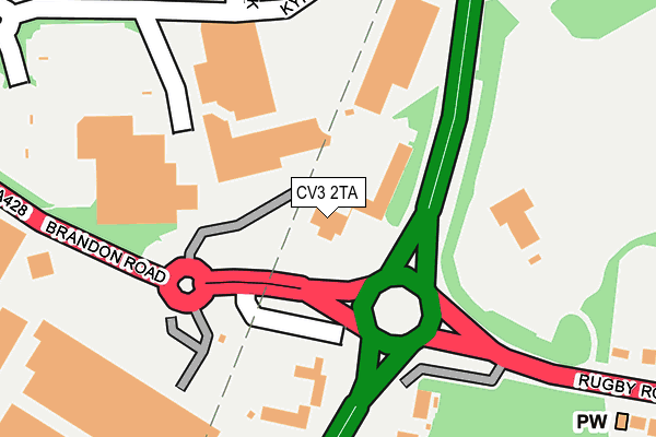 CV3 2TA map - OS OpenMap – Local (Ordnance Survey)