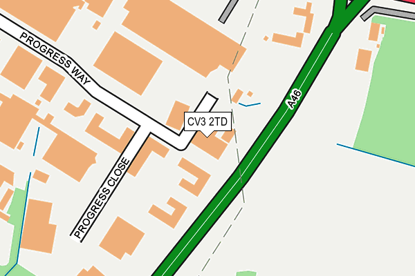 CV3 2TD map - OS OpenMap – Local (Ordnance Survey)