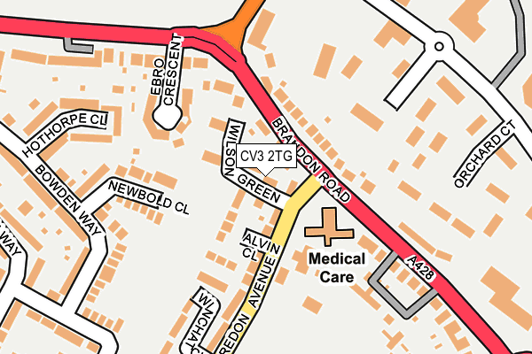 CV3 2TG map - OS OpenMap – Local (Ordnance Survey)
