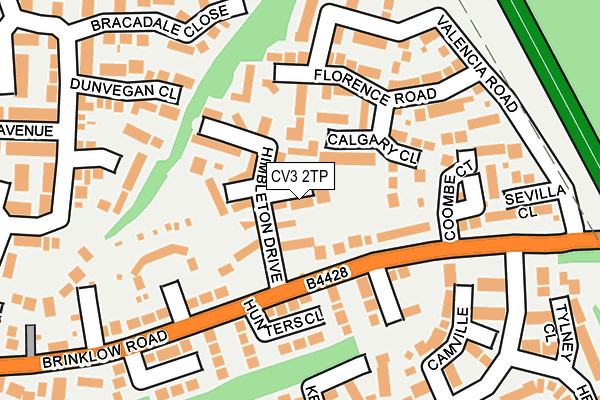 CV3 2TP map - OS OpenMap – Local (Ordnance Survey)