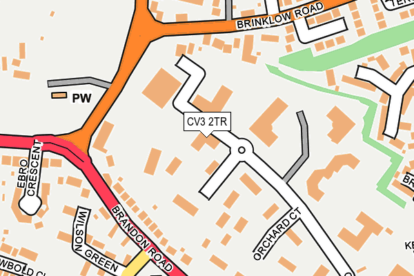 CV3 2TR map - OS OpenMap – Local (Ordnance Survey)
