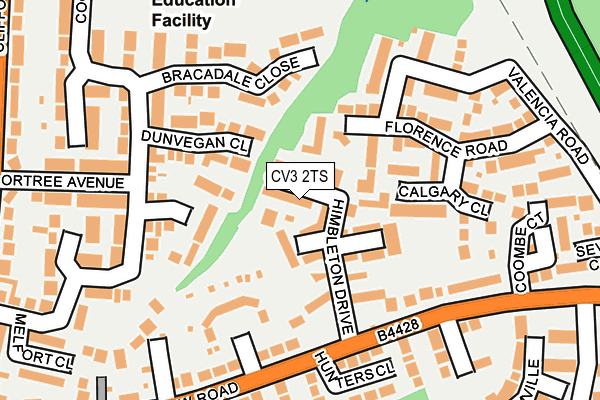CV3 2TS map - OS OpenMap – Local (Ordnance Survey)