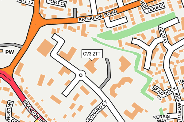 CV3 2TT map - OS OpenMap – Local (Ordnance Survey)
