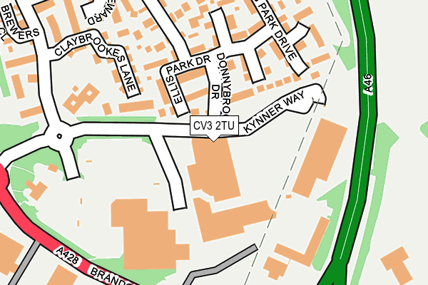 CV3 2TU map - OS OpenMap – Local (Ordnance Survey)