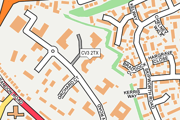 CV3 2TX map - OS OpenMap – Local (Ordnance Survey)